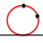 Problema fundamental de tangencias. Circunferencia Tangente a recta que pasa por dos puntos